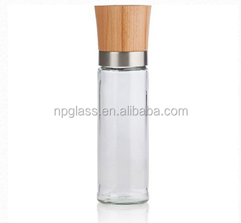 glass salt pepper grinder household mamual chili pepper grinder mill with ceramic cuttery glass jar