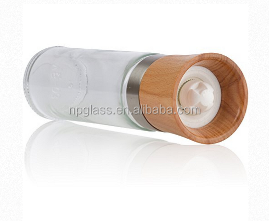 glass salt pepper grinder household mamual chili pepper grinder mill with ceramic cuttery glass jar