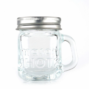 premium mini shot glass mason jar with handle gift box package