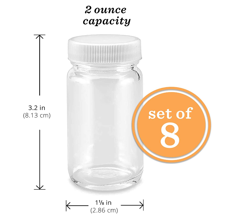 juice shot glass 60ml small transparent beverage glass bottle with plastic cap