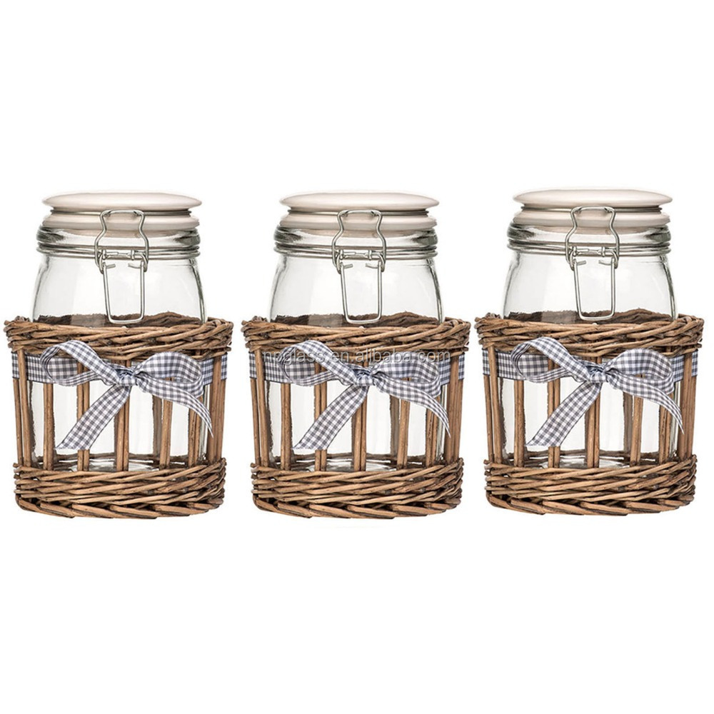 1000ml glass jars with ceramic lid