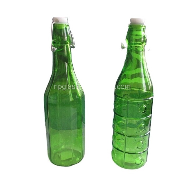 swing top clear glass fruit juice bottle 750ml