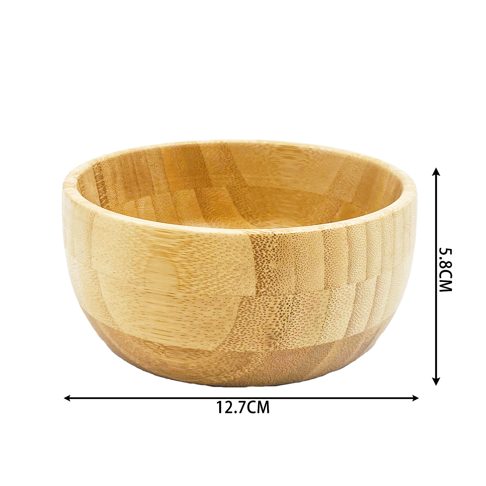 2024 Hot Sell Natural Custom Logo Reusable Wood Bamboo Fiber Salad Fruit Dough Flat Bottom Bowl Set