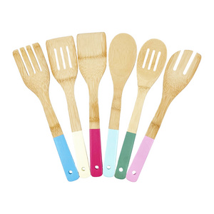 Wholesale Non Stick Cooking Tool Set Bamboo Wooden Pot Spoon Kitchen Utensils For Cookware