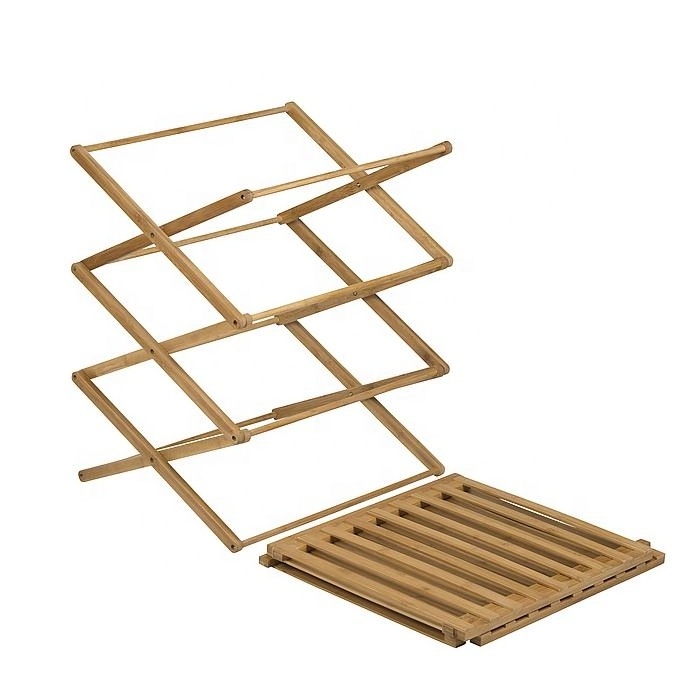 Multi Tier Shoe Rack, Foldable Bamboo Shoe Organizer Rack Storage Free Standing Shoe Shelf,4 Tier