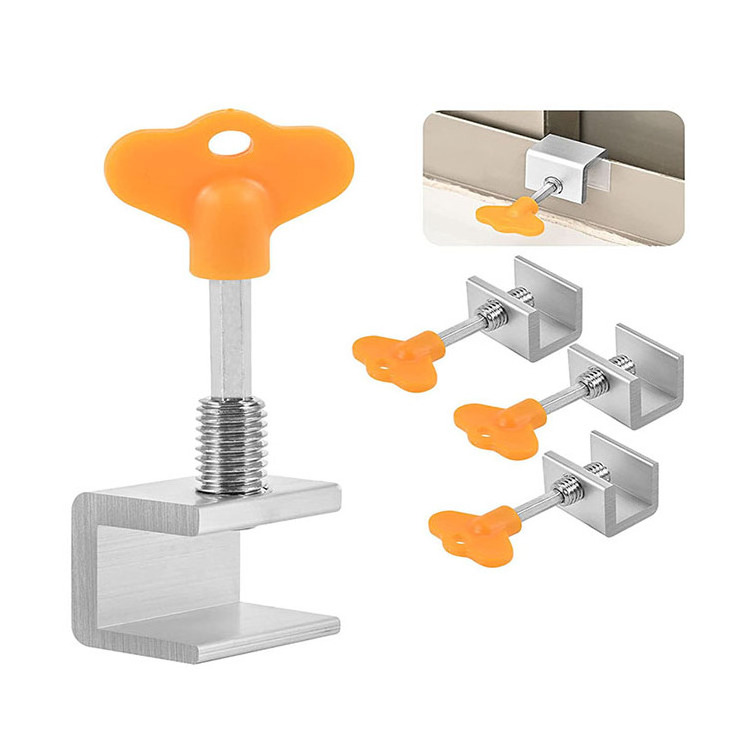 Child Proof Sliding Window Locks Office Home Security Lock Yellow Key Window Stoppers Vertical Horizontal Sliding Window Locks