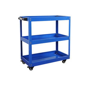 Updated Rolling Tool Cart 330LBS Metal 3 Tier Rolling Carts with Wheels Heavy Duty Utility Carts