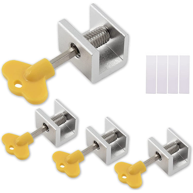 Adjustable keys window home safety offices security children handle latch stopper accessories replacement sliding door lock