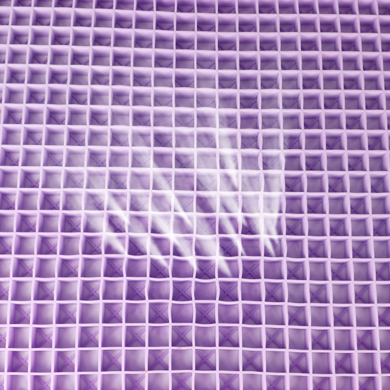 King Size Memory Foam Bedroom Violet Resin TPE Cool Vented with Gel Grid Mattress Topper Protector