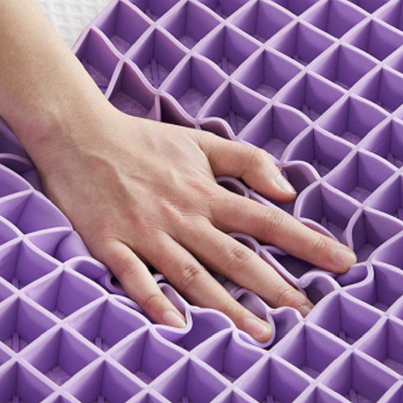 King Size Memory Foam Bedroom Violet Resin TPE Cool Vented with Gel Grid Mattress Topper Protector