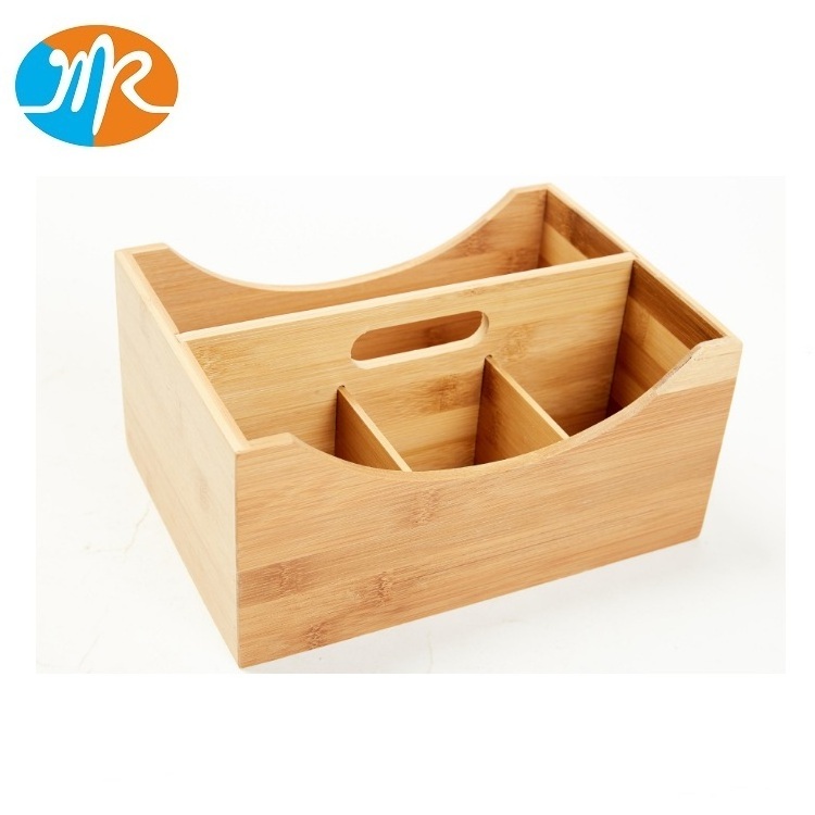 Bamboo kitchen tools utensils Condiment holder Organizer tool box