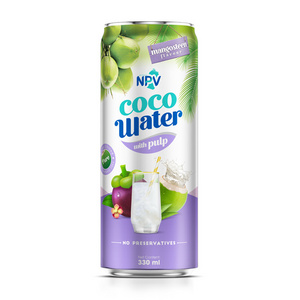 Hot Products For Summer Pure And  Natural Coconut Water Mangosteen 330ml Can - OEM Beverage Company From Vietnam