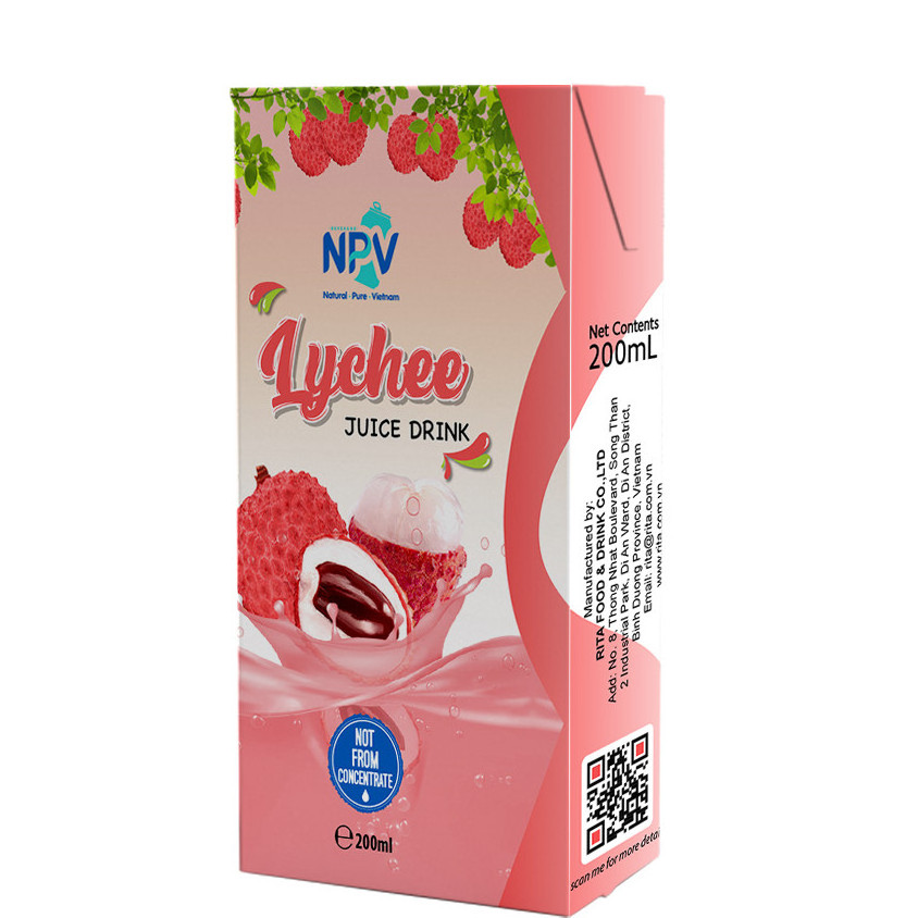 Natural Mangosteen Juice Soft Drink  200ml Paper Box  Fresh Product by Vietnamese Beverage Manufacturer