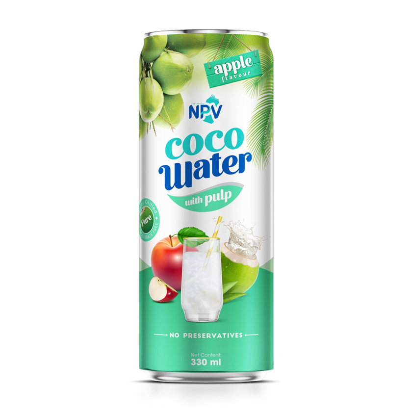 Hot Products For Summer Pure And  Natural Coconut Water Mangosteen 330ml Can - OEM Beverage Company From Vietnam