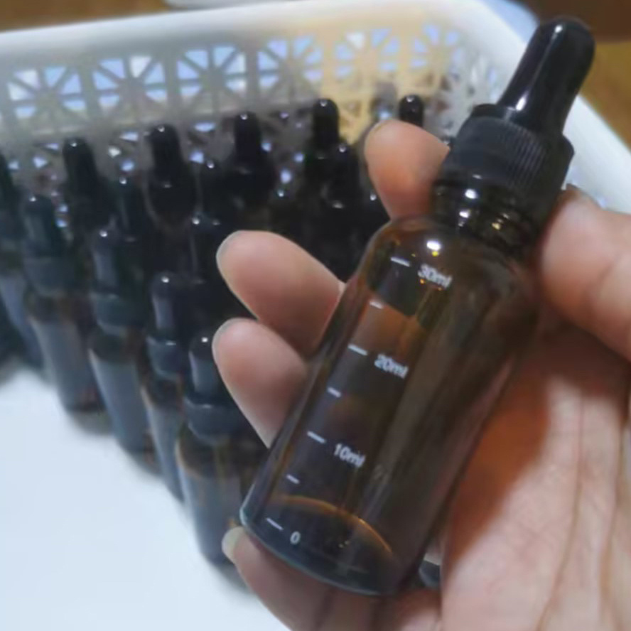 Brown Oil Bottle With Black Cap for Essential Oil 5ml 10ml 15ml 20ml 30ml 50ml100ml Perfume Sample Bottle Aromatherapy