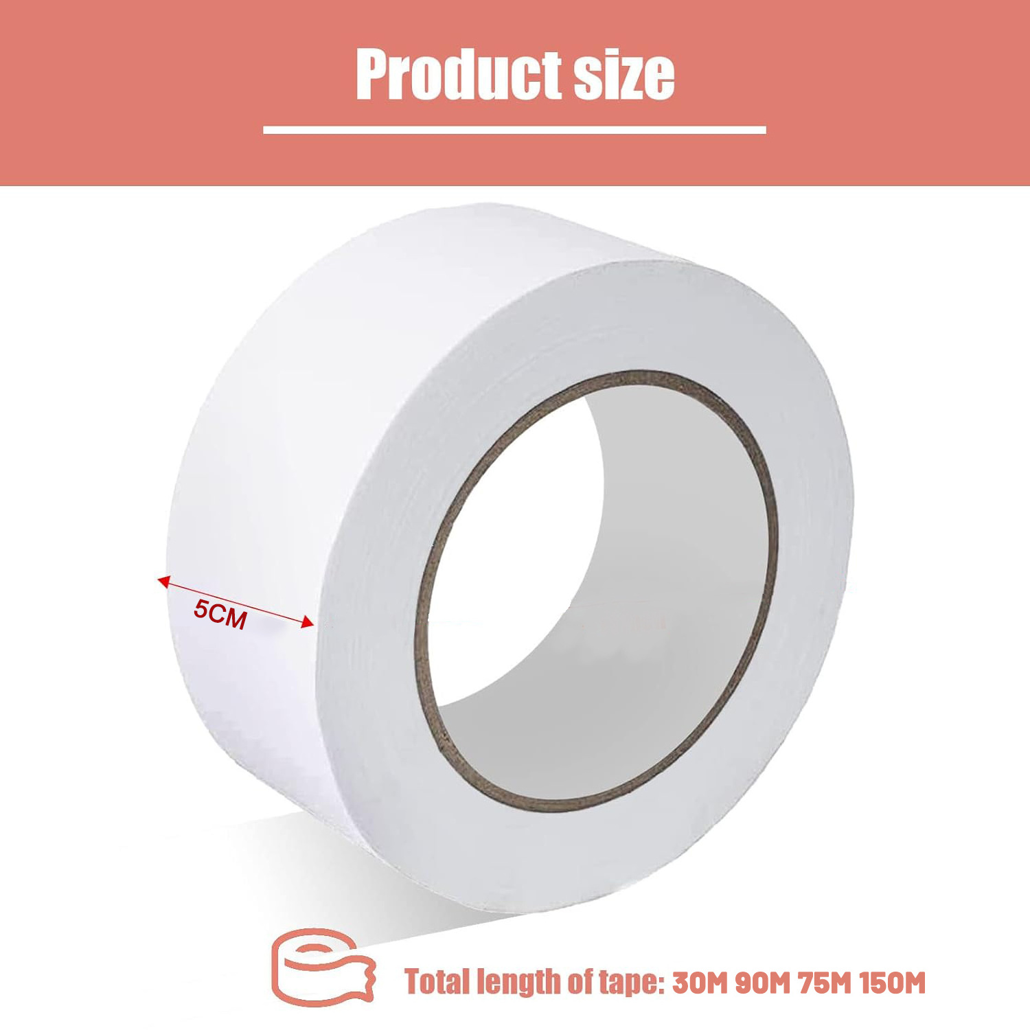 Drywall Joint Paper Tape 75m X 50mm Ceiling Water Resist Reinforcement Tape Kraft Paper Acrylic White Easy Masking