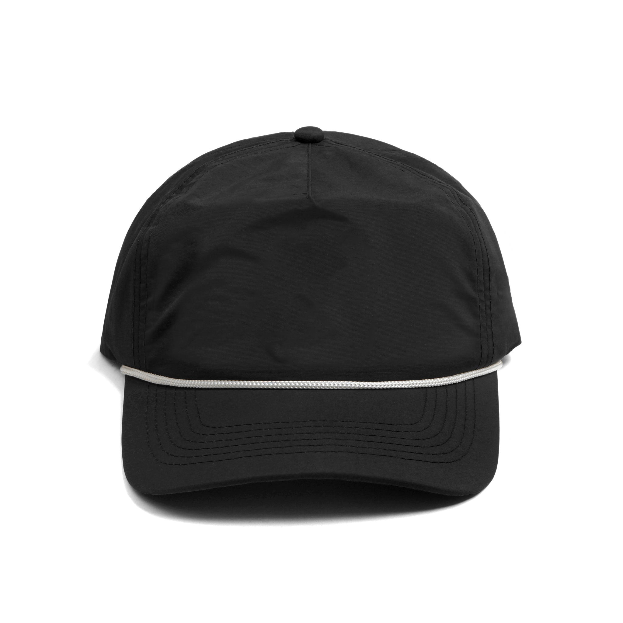 Qianzun vintage burnt orange custom logo structured 5 panel baseball cap waterproof blank nylon rope golf hat with rope