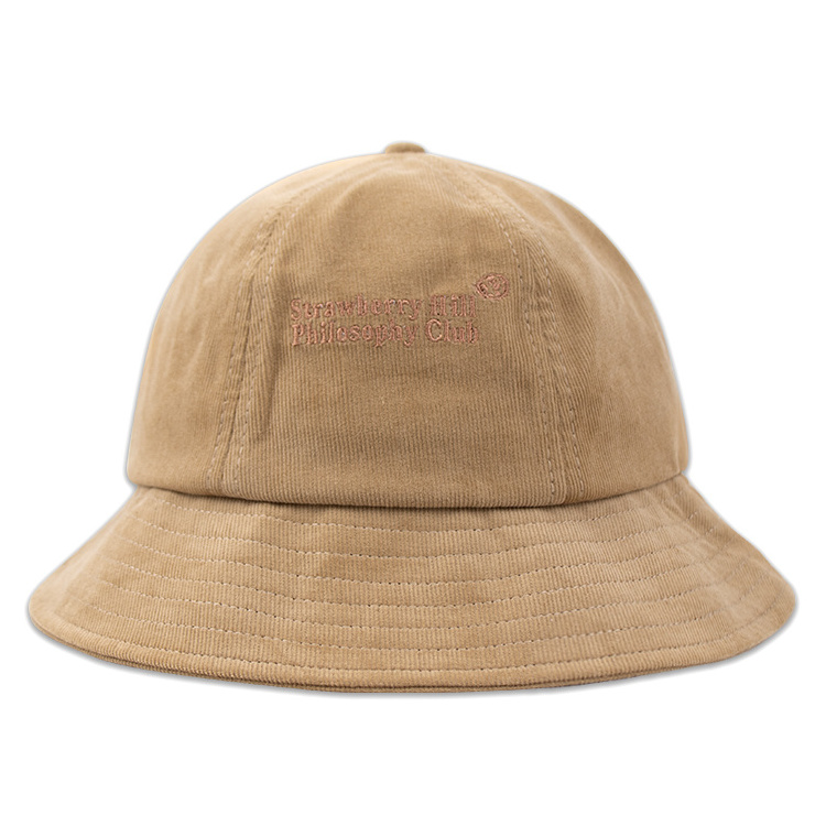 Qianzun round top embroidery logo satin lined bucket hat with satin lined