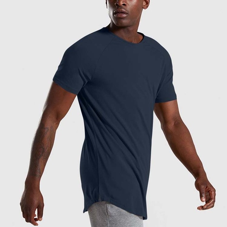 men's seamless gym round-neck sports fit t shirt plain dyed 90 polyester 10 spandex muscle fit t-shirt without label