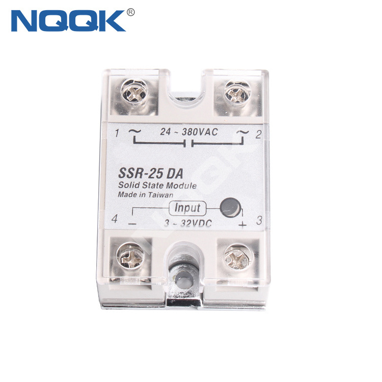 OEM SSR-25DA 25A DC to AC Single phase direct current SSR solid state relay