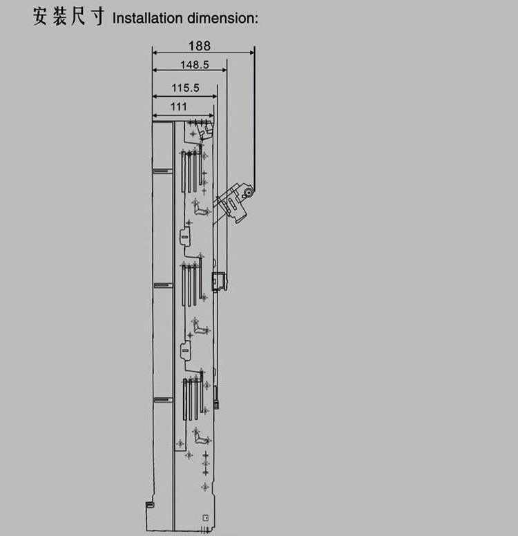 LMH7 LMHR160S strip type three phase NH vertical fuse rail disconnector Isolating switch