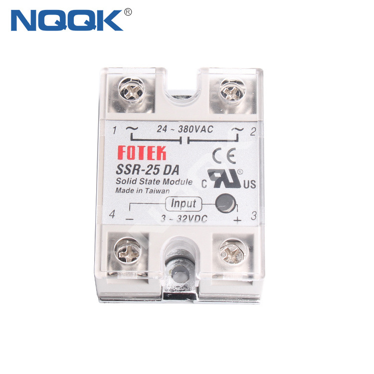 OEM SSR-25DA 25A DC to AC Single phase direct current SSR solid state relay