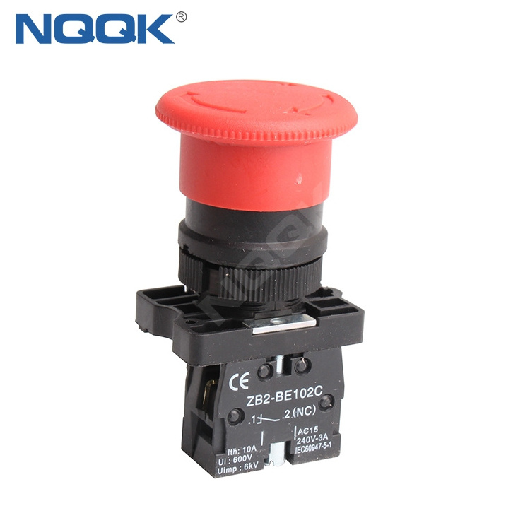 XB2-ES542 NC ZB2-BE102C N/C 600V 10A Red Mushroom Head turn to release Push Button Switch