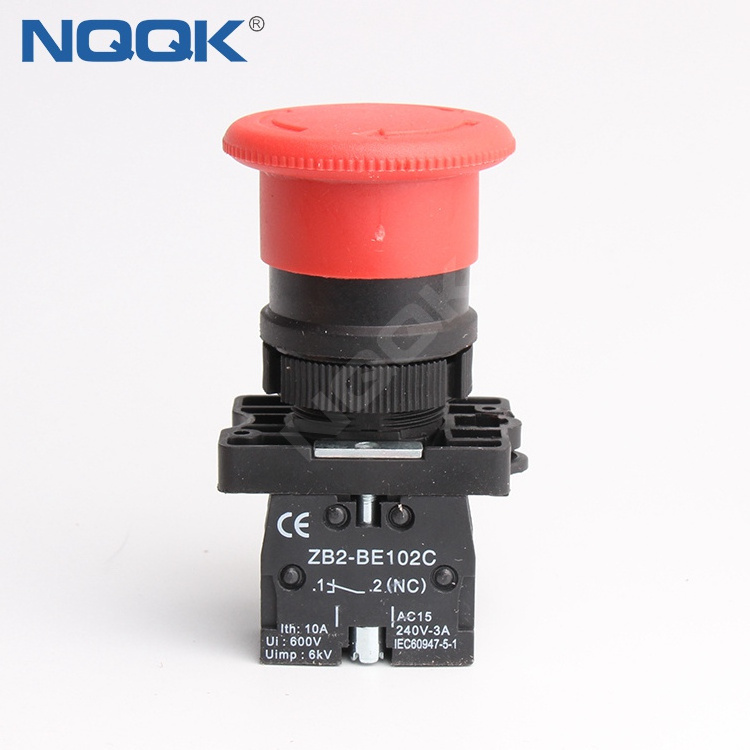 XB2-ES542 NC ZB2-BE102C N/C 600V 10A Red Mushroom Head turn to release Push Button Switch