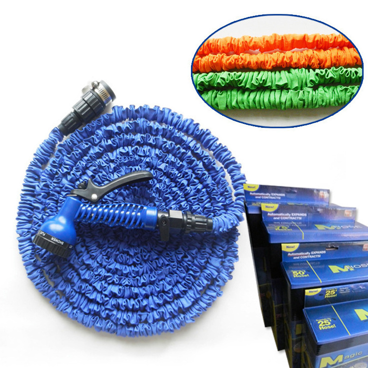 100 Feet (about 30.6 Meters) Garden Hose  with Powerful Nozzle Car Wash  Hose with Metal Hose Water Irrigation