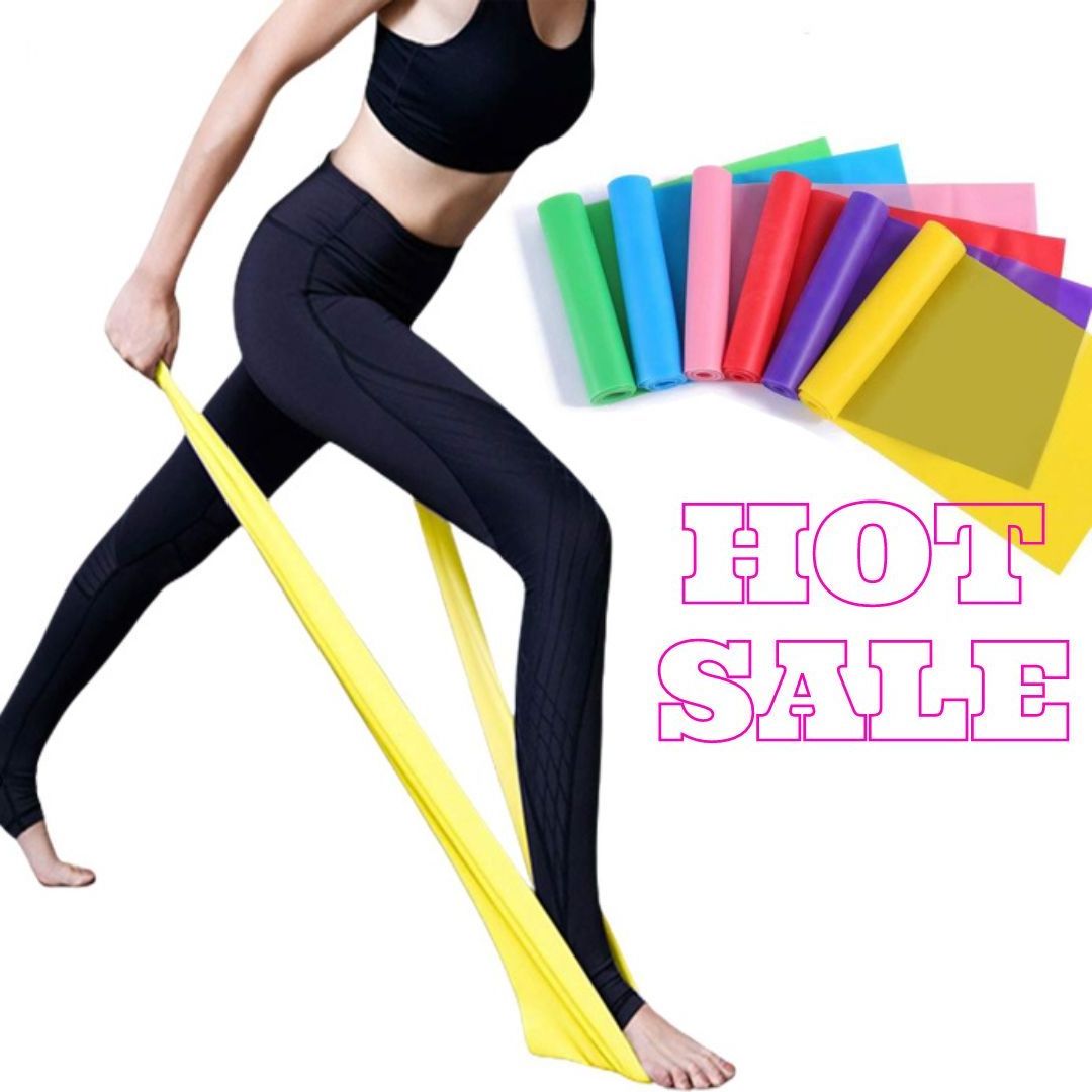 NQSPORTS Multi-color Latex Yoga Tension Bands Stretching Bands Deep Squat Yoga Resistance Bands