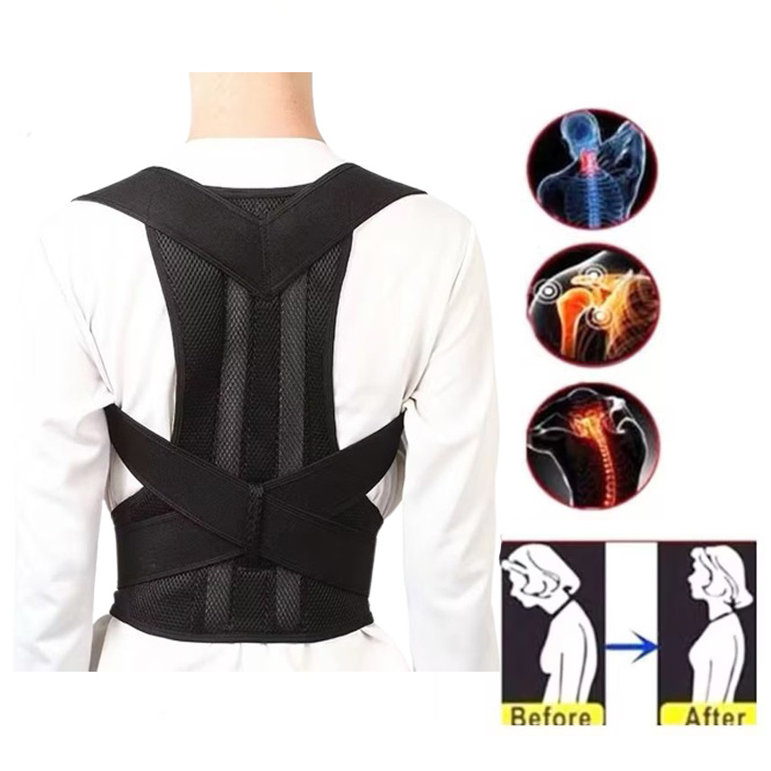 Men's Back Posture Corrector Back Braces Belts Lumbar Support Belt Strap Adjustable Back Posture Corrector Belt