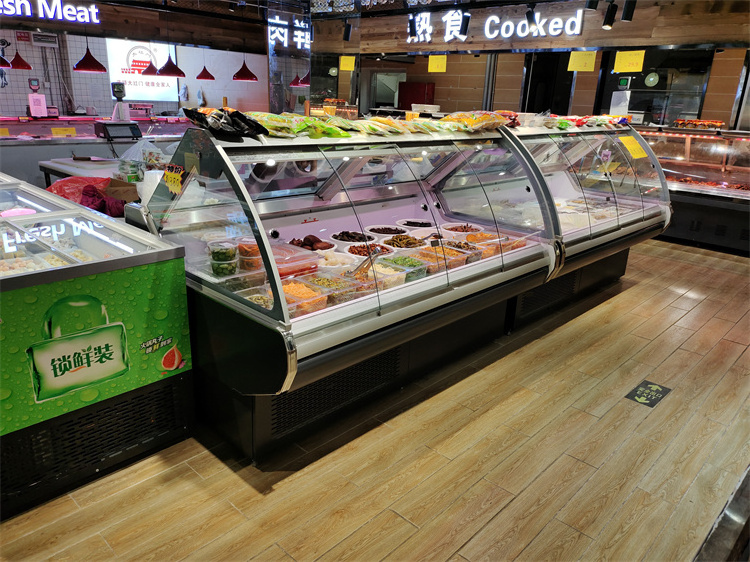 freezer for meat shop deli case refrigerator commercial deli meat display fridge