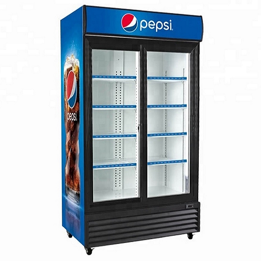 slid door 3-year warranty Cola Glass Door Supermarket Beverage Showcase Pepsi Display Cooler Drink Refrigerator fridge