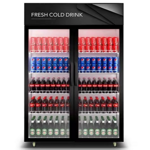 red bull energy drink beverage counter double door beer display cooler fridges display fridge sliding doors 68 liter