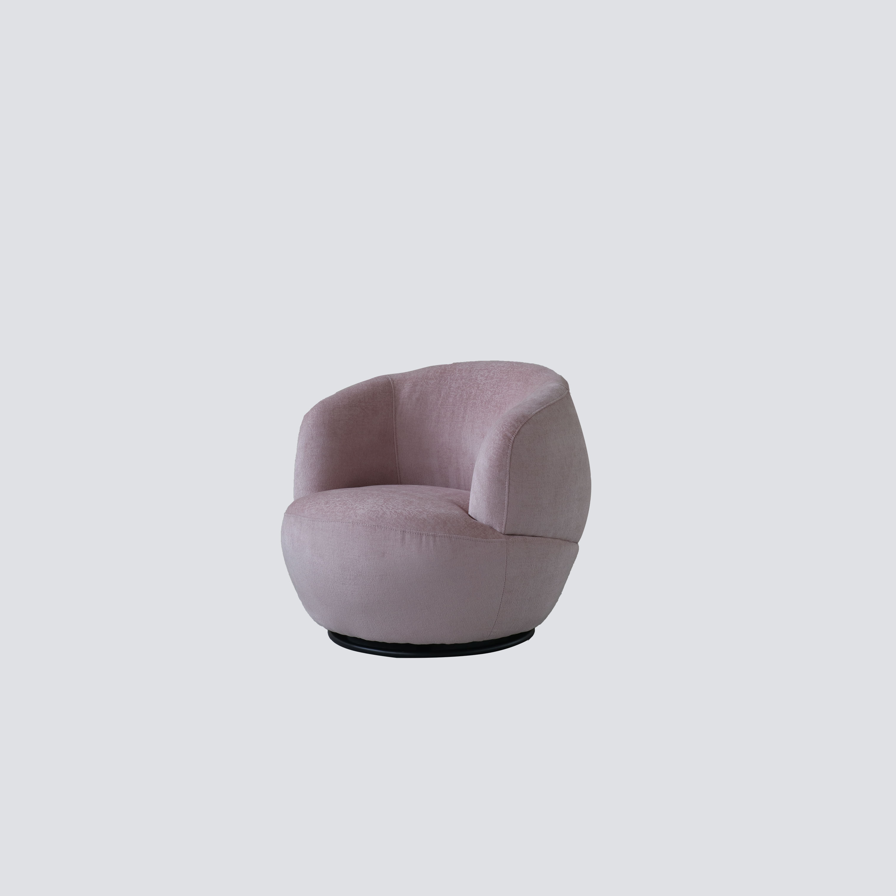 NS FURNITURE Round Shape Swivel Chair Soft Fabric Armchair Fashion Boucle Club Chair for Lounge Living Room Office Upholstery