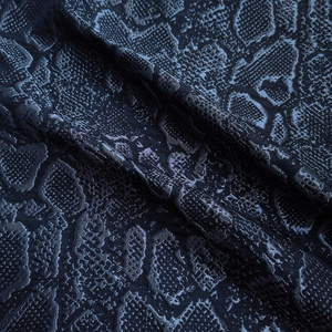 NAIS latest black silver grey snake pattern embossed 3d brocade textile jacquard damask fabric for men's jacket