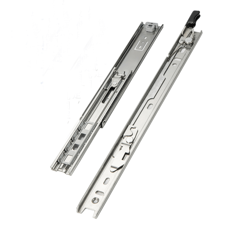 53mm width Lock In Lock Out Locking Heavy Duty Triple Extension Us General Tool Box Parts Drawer Slides with lock