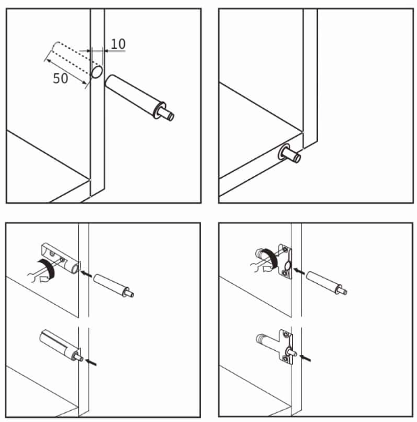 Cabinet Push Latch Door Damper Buffer Push To Open Magnetic Latch System Kitchen Cupboard