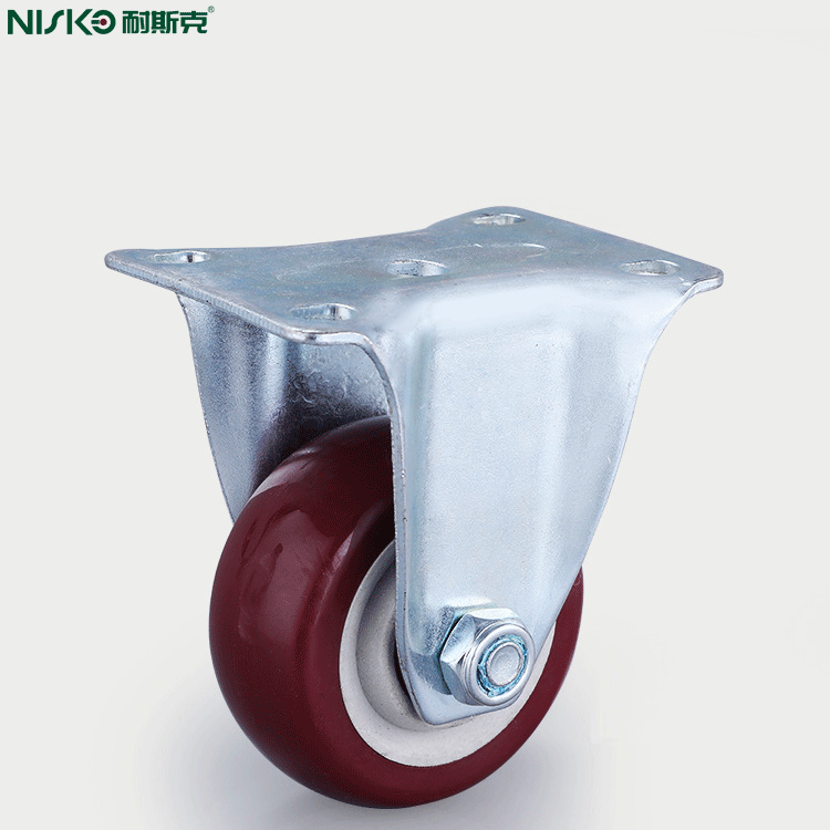 Sample free casters with lock without lock PVC Rubber furniture caster wheels furniture