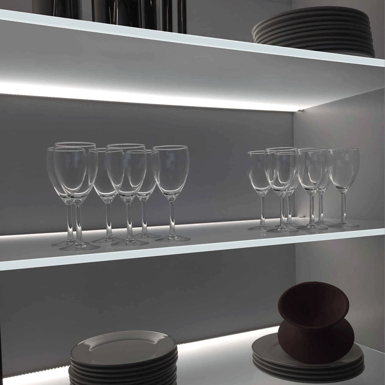 LED Glass Edge Clip Light Glass Shelf Lights