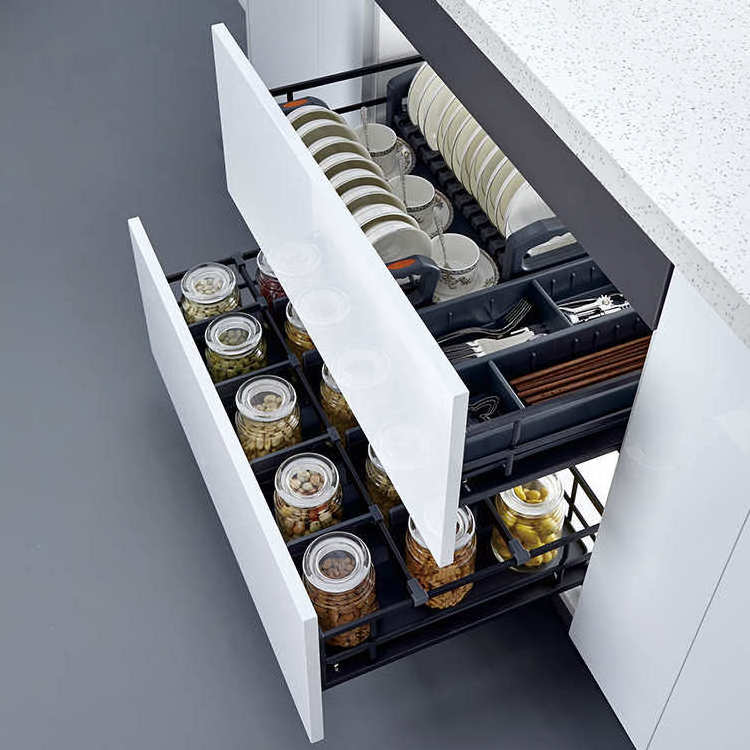 Kitchen Accessories Cabinet storage drawer  Basket dish drying  Spice Wire Basket with Soft-closing slide