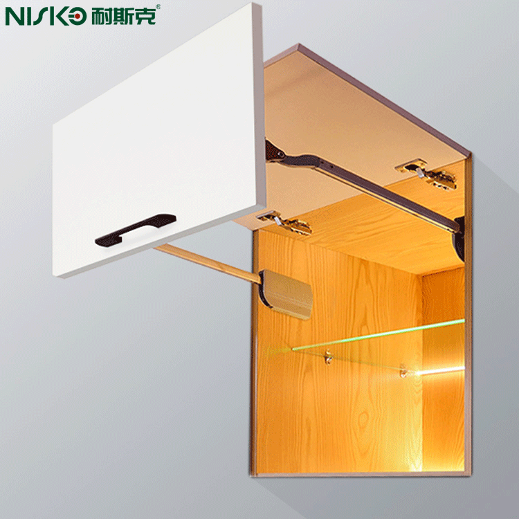 bi folding door system suspension cabinet double door lid stay