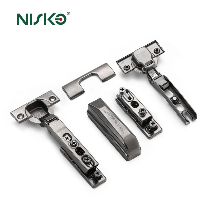 Steel Nickel black Furniture Hinge Soft Close iron 4D adjust hydraulic 35mm cup Cabinet Hidden Door Hinge