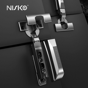 Steel Nickel black Furniture Hinge Soft Close iron 4D adjust hydraulic 35mm cup Cabinet Hidden Door Hinge