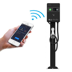 integrated ev car station Type 7kw Electric Vehicle Fast Charger Mobile Floor Mounted Charging Pile Ev Charger With CE