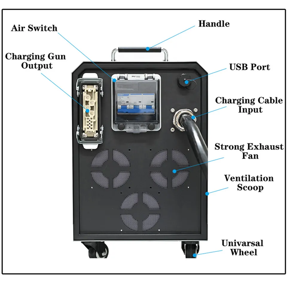 max power 15kw portable mobile dc charger chademo 30kw ev charging module portable ev charger electric vehicle