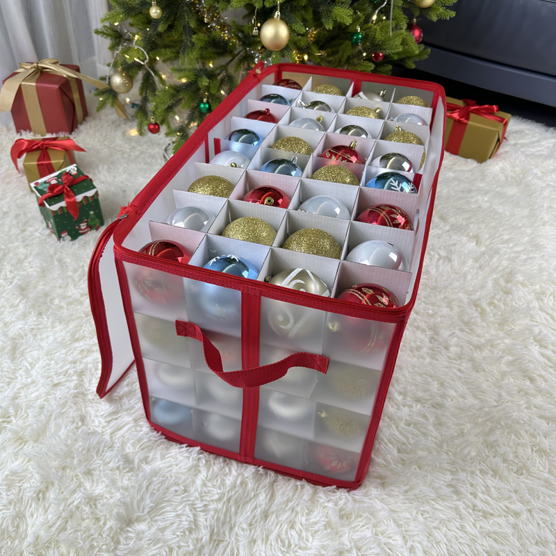 Christmas Ornament Storage Box Plastic Large Ornament Organizer Storage Container