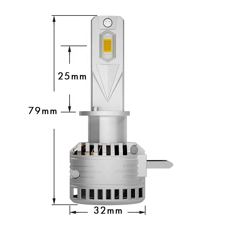 2024 Plug and Play LED Car Accessories 100W Headlights with Patented Cooling Fins H1 LED Light Adoption for Car Light Bulbs NSSC