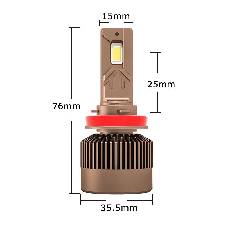 2024 Error-Free 9-32V H11 180W 18000lm LED Car Headlights New Triple Heat Pipes Cooling Fog Light Bulb