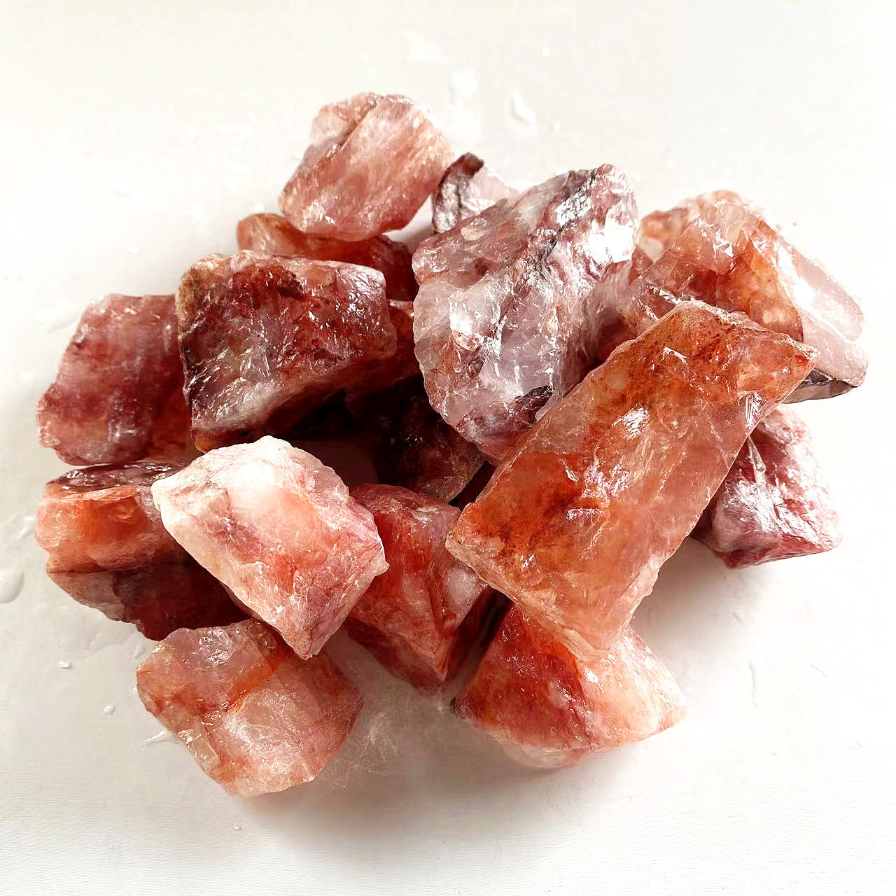 Natural Stones Energy Healing Crystal Rocks Rough Irregular Fire Quartz Raw Stones for Home Decorate